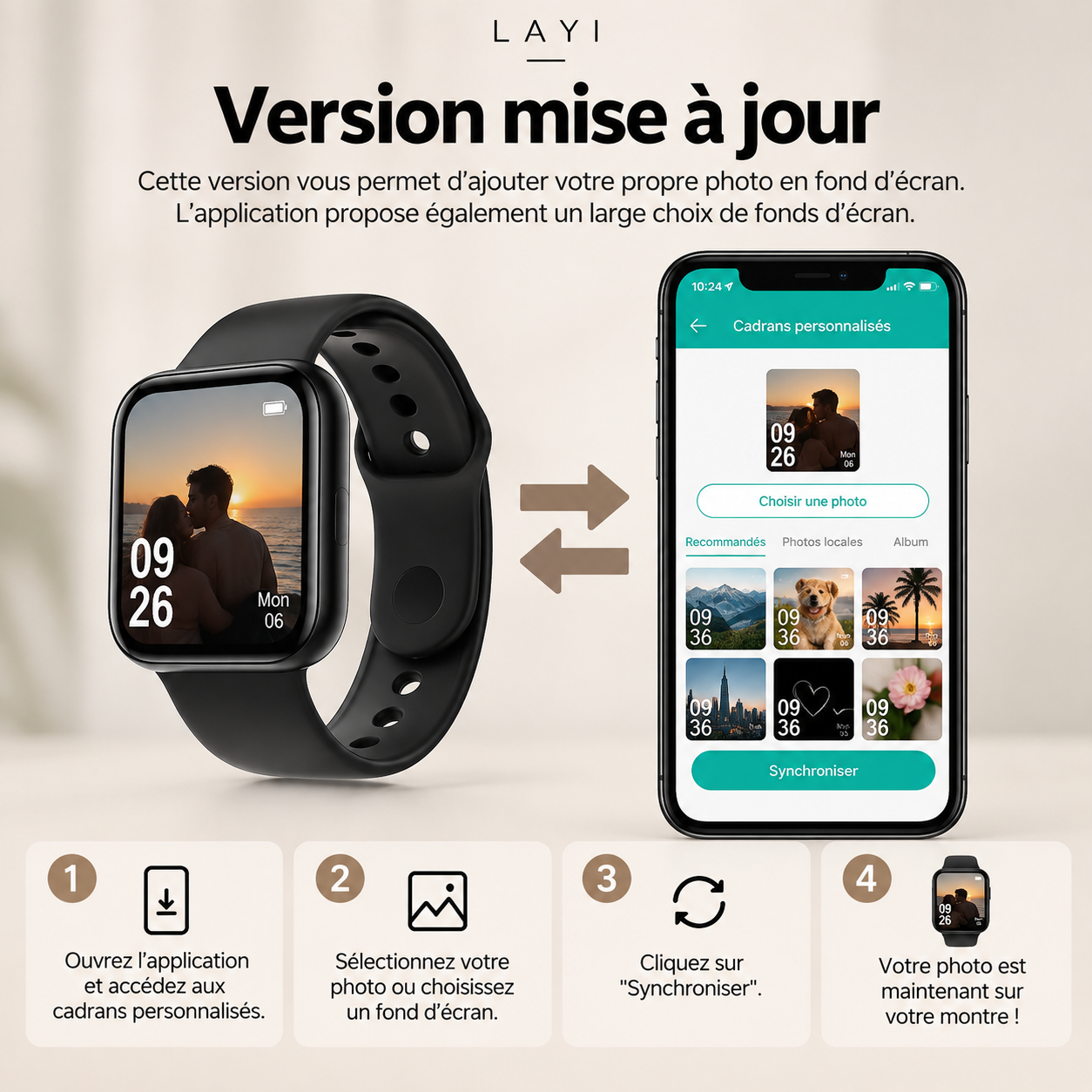 Montre Connectée Layi – Sport & Quotidien