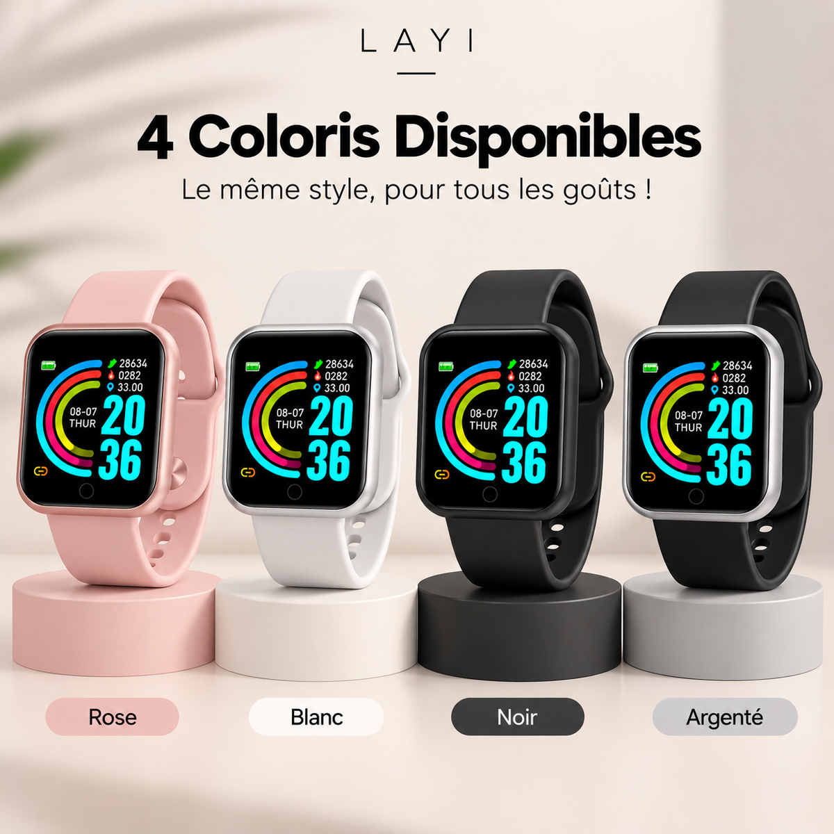 Montre Connectée Layi – Sport & Quotidien