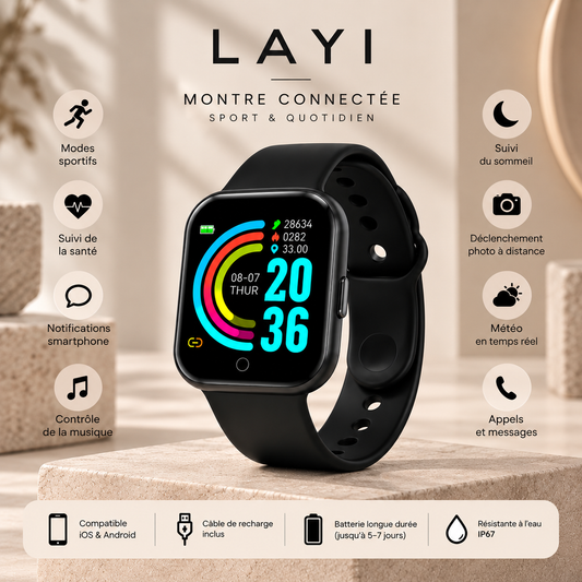 Montre Connectée Layi – Sport & Quotidien